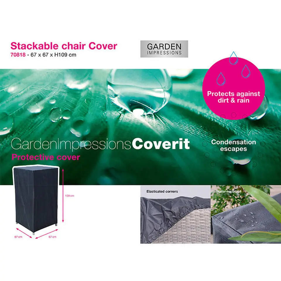 Garden Impressions Stapelbare stoel hoes 67x67xH109 cm