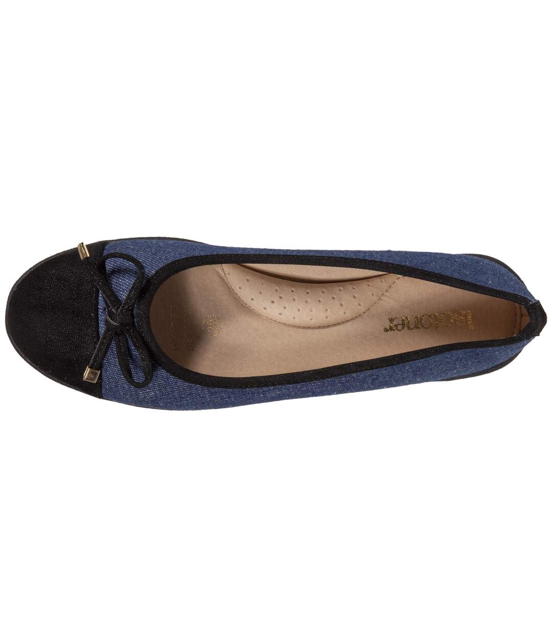 Isotoner Ballerines femme jean