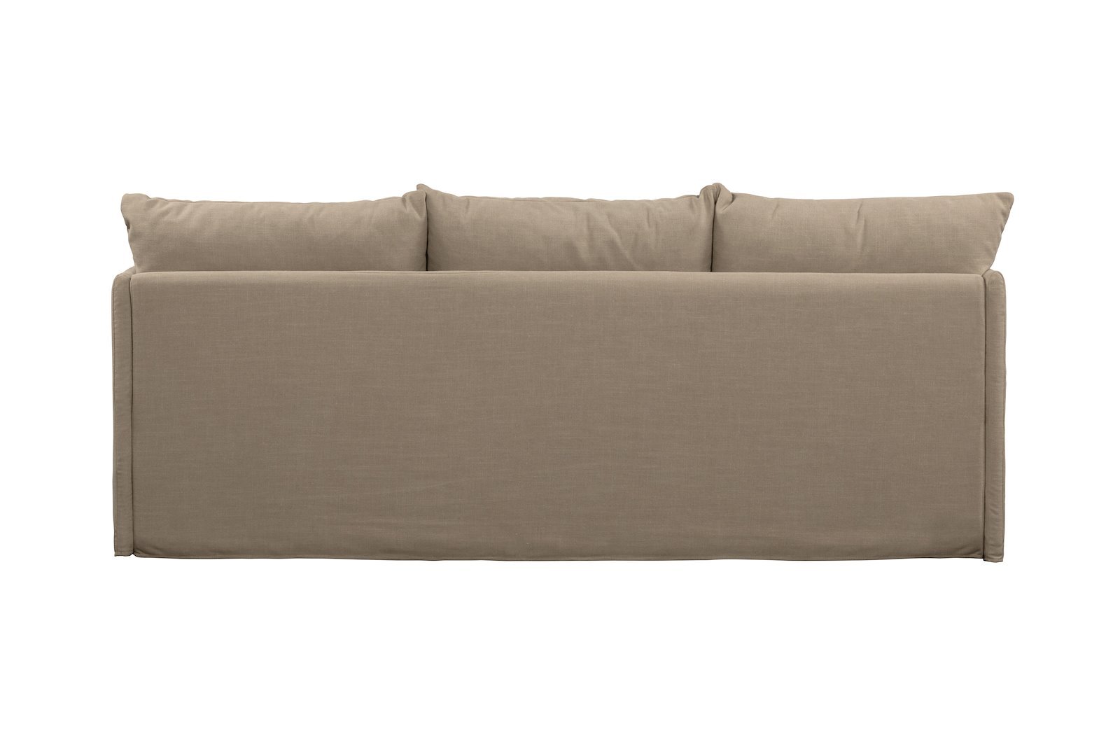 Charles sofa 3-seter i tekstil Linen Malt med ben i sort tre. Loose cover