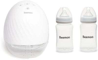 Beemoo CARE Wearable Elektrisk Brystpumpe Singel inkl. Brystmelkflaske 240 ml 2-pack
