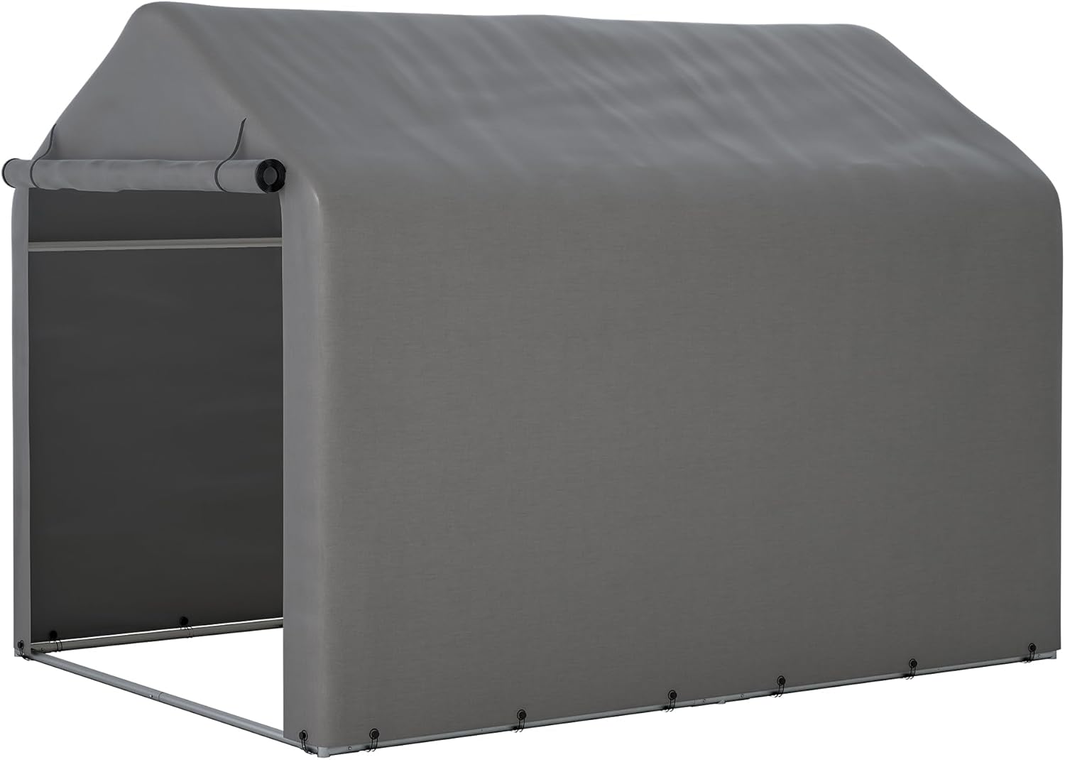 Ball & Cast Fahrradgarage wetterfest Geräteschuppen für 2-4 Fahrräder Carport Zelt mit UV-Schutz Fahrradschuppen für Regenschutz Motorrad Garage Gartenhaus Grau 160×220×165 cm