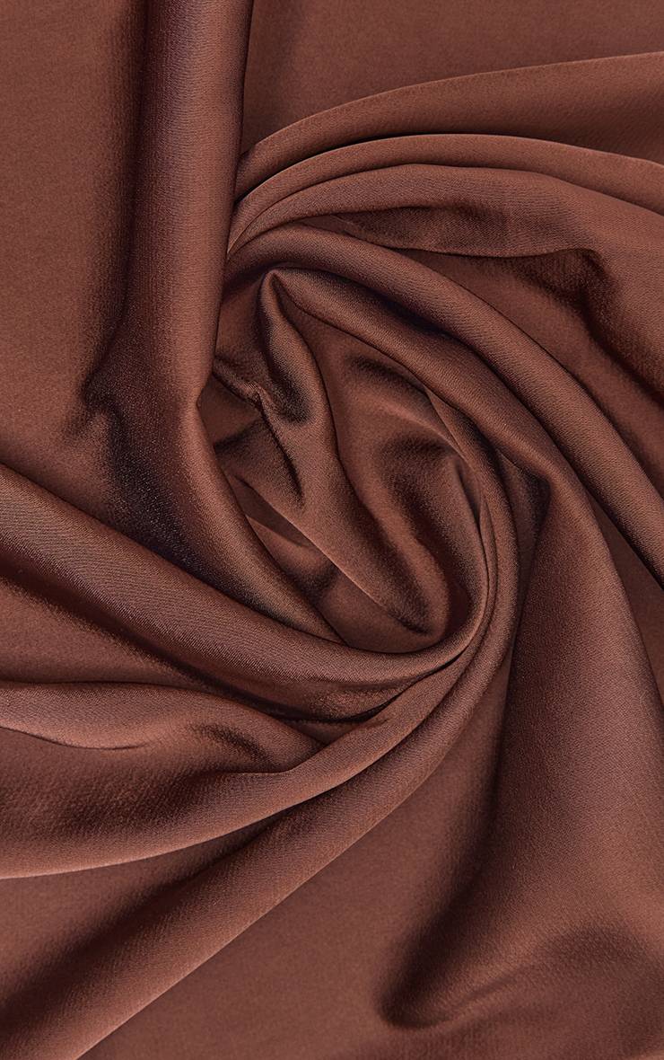 Dark Chocolate Foulard En Satin