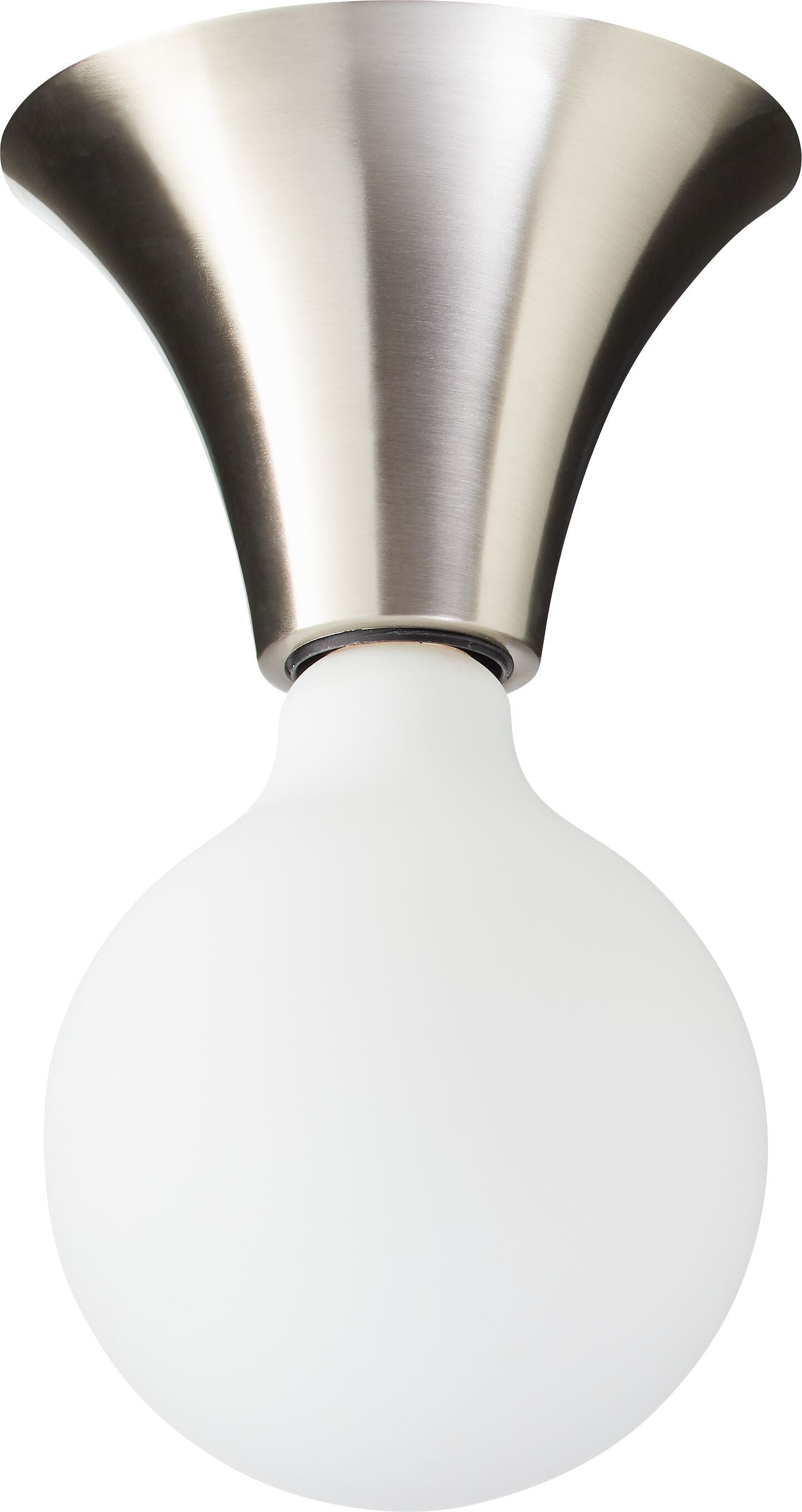 THEO Wand- / Deckenleuchte - Nickel / H: 10.0 cm x D: 14.0 cm