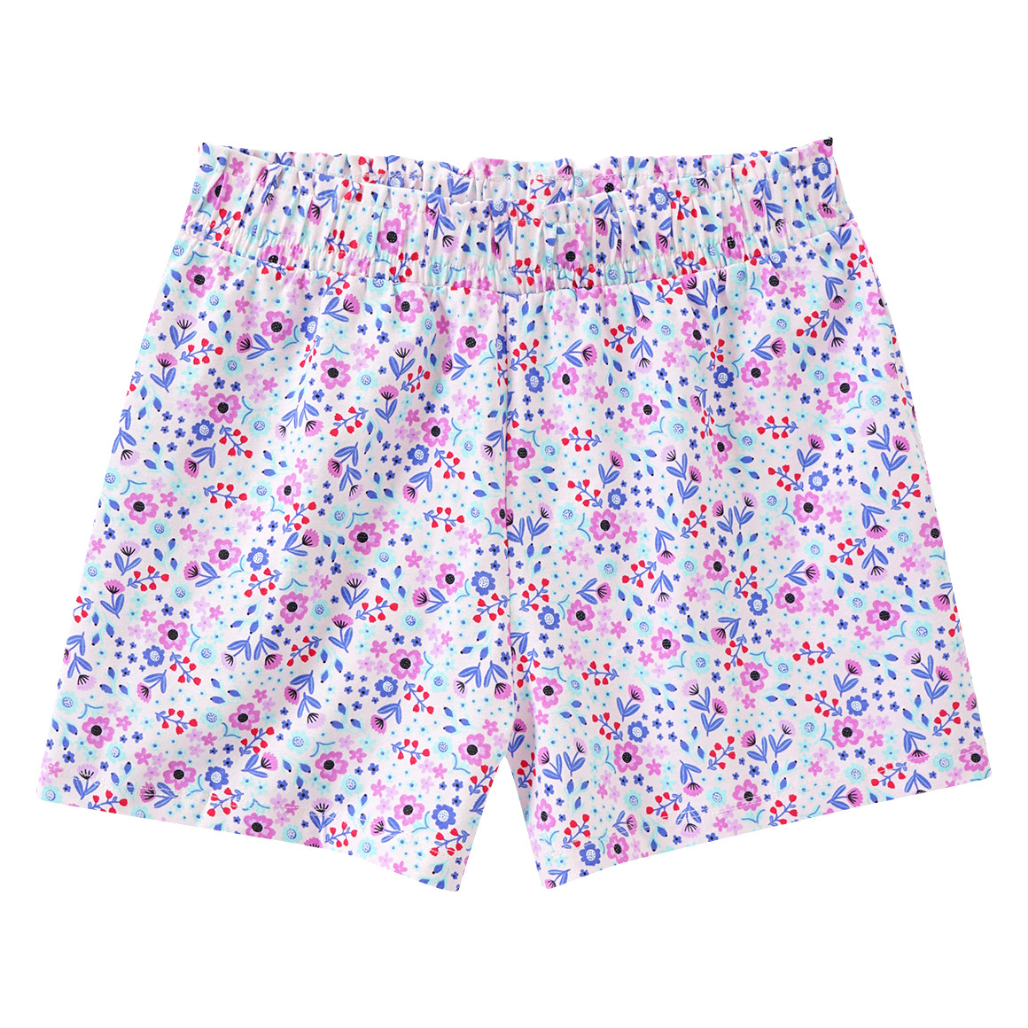 Famy 3 Mädchen Shorts mit bunten Motiven zartrosa / blau / rosa