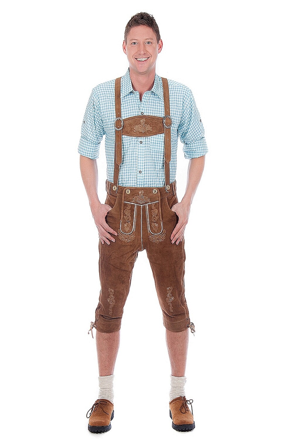 Trachtenlederhose Kniebundhose Wildbockleder