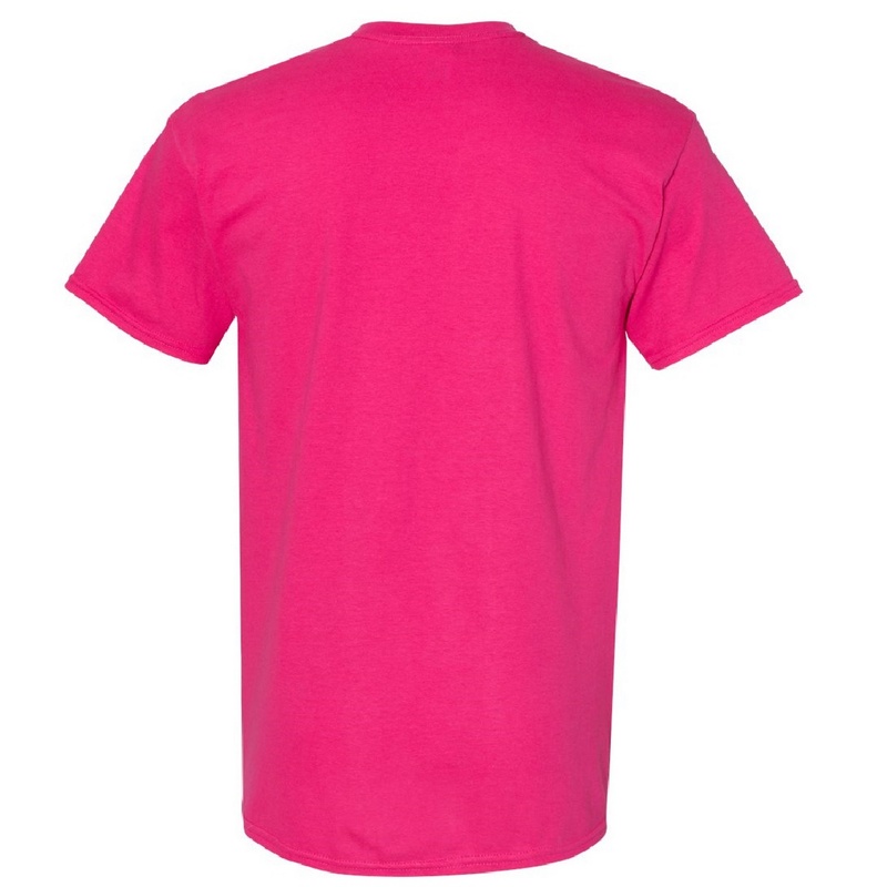 Camiseta básica de manga curta Gildan Heavy Cotton, 100% algodão grosso.