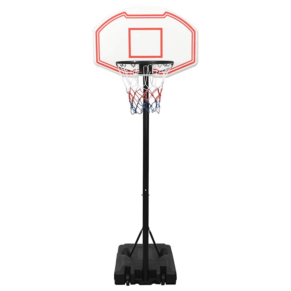vidaXL Basketbalstandaard Wit 237-307 cm Polyethyleen