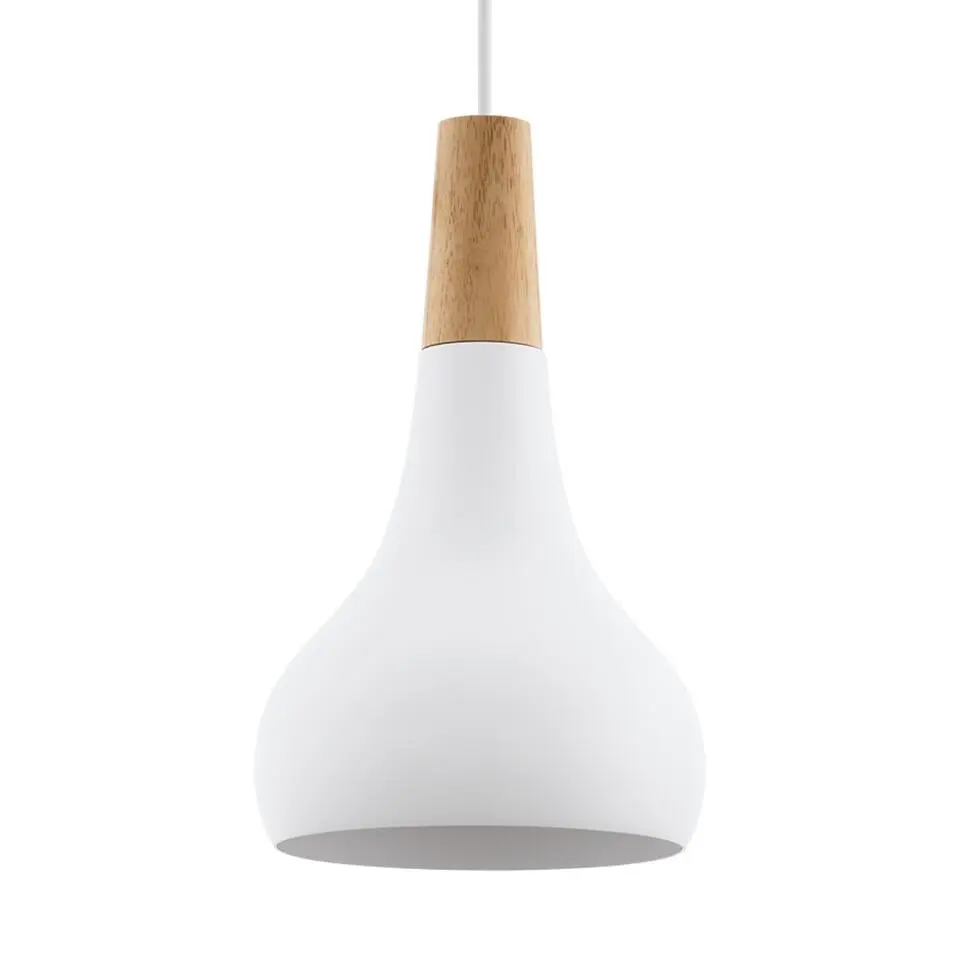EGLO Sabinar Hanglamp - E27 - Ø 18 cm - Wit/Bruin