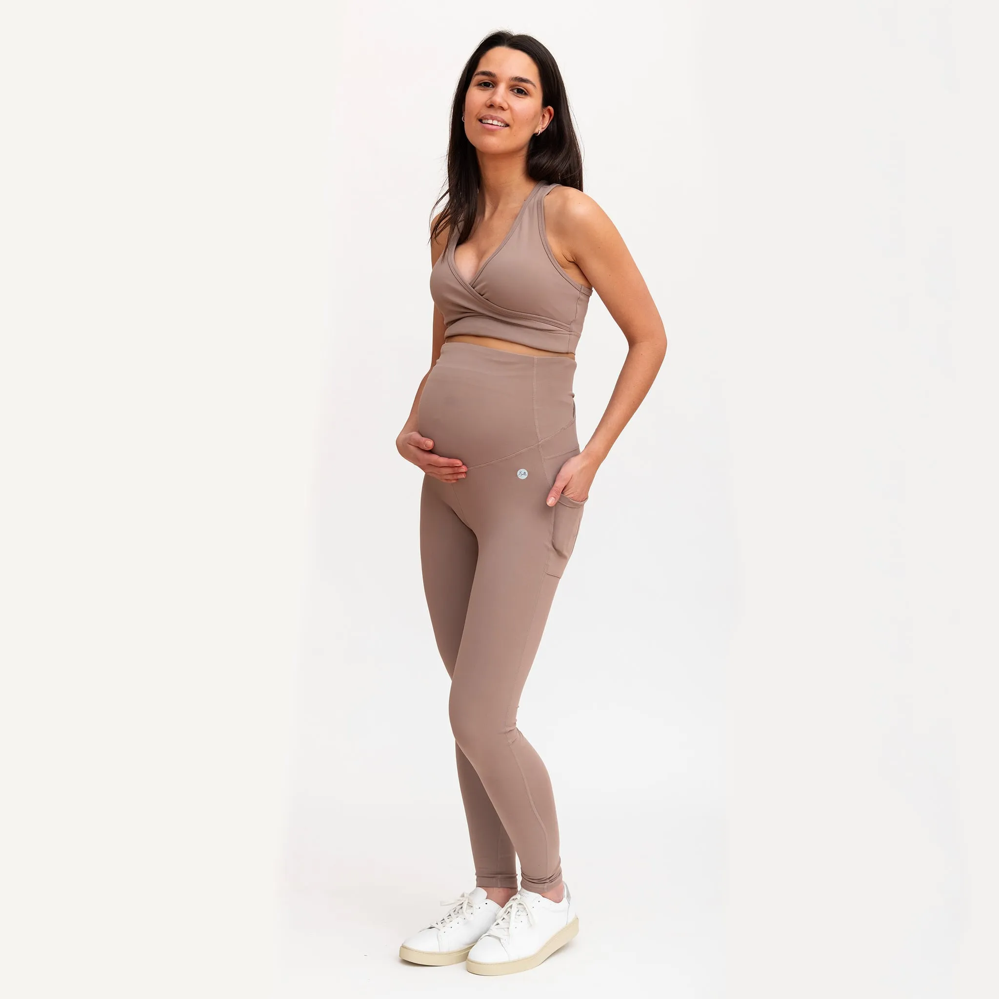 Bella Maternité Legging Athlétique Taupe