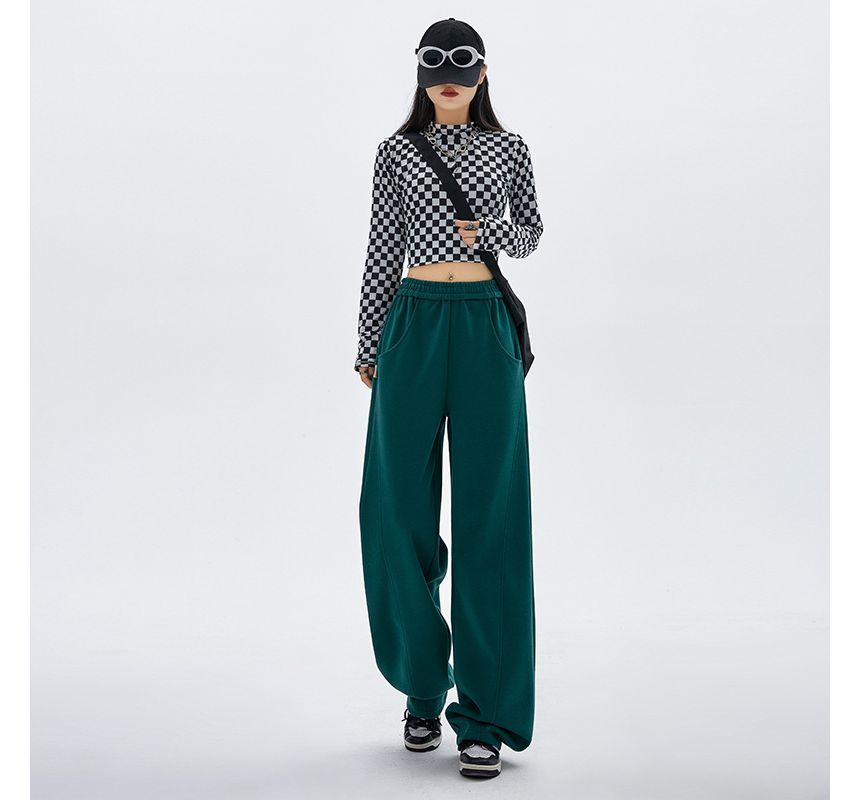Rosehedge - Hoge taille effen losse joggingbroek