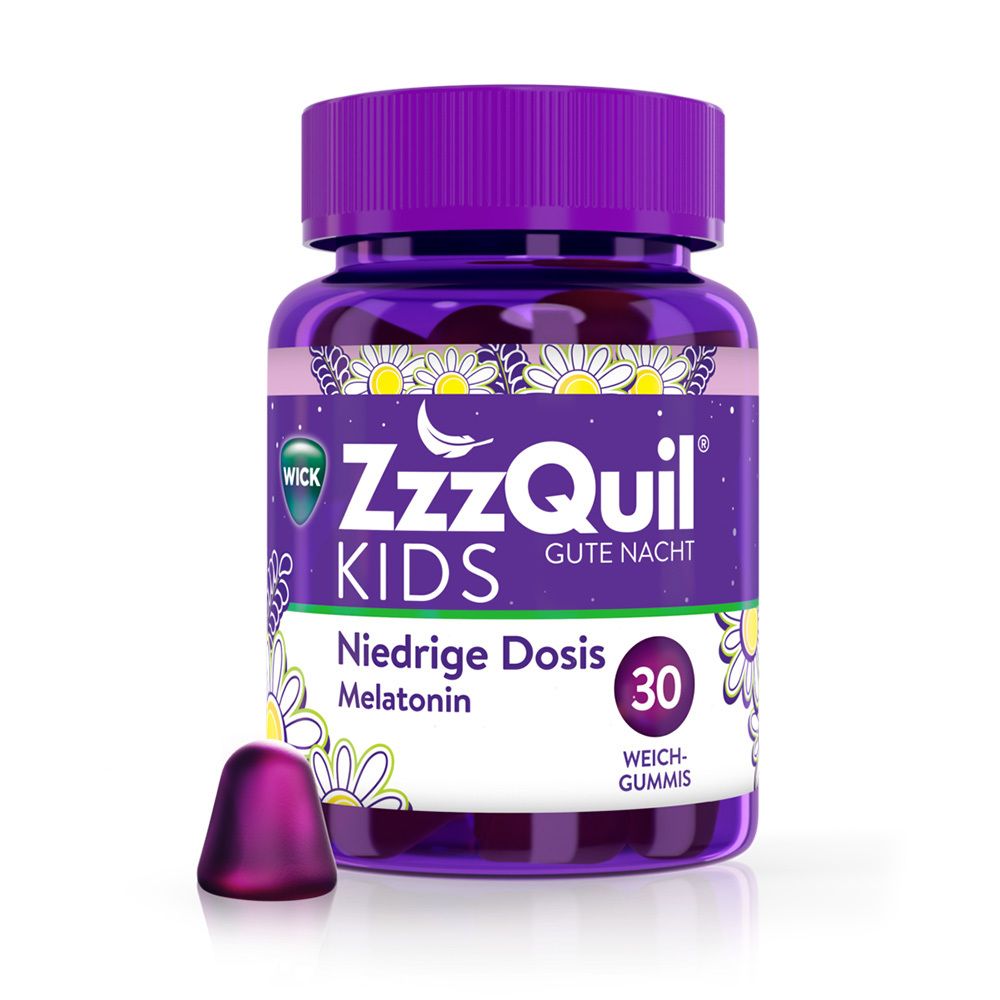 WICK ZzzQuil Gute Nacht KIDS, Weichgummis mit Melatonin