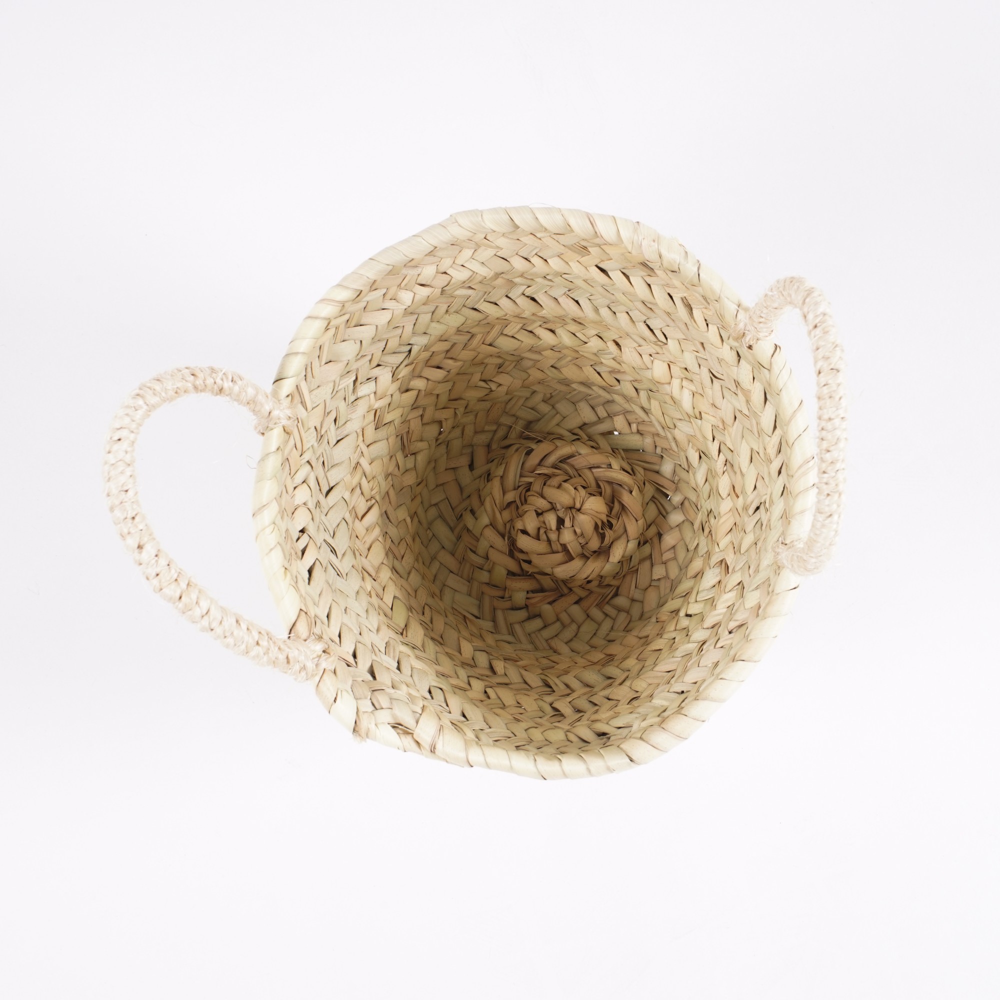 Korb aus Palmgras, natur, Ø 20 cm, H 16 cm von fischer's lagerhaus