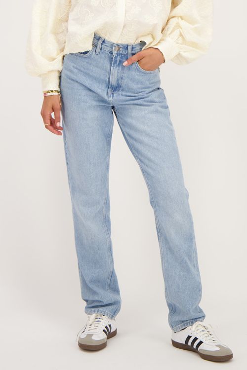 Blauwe straight leg jeans