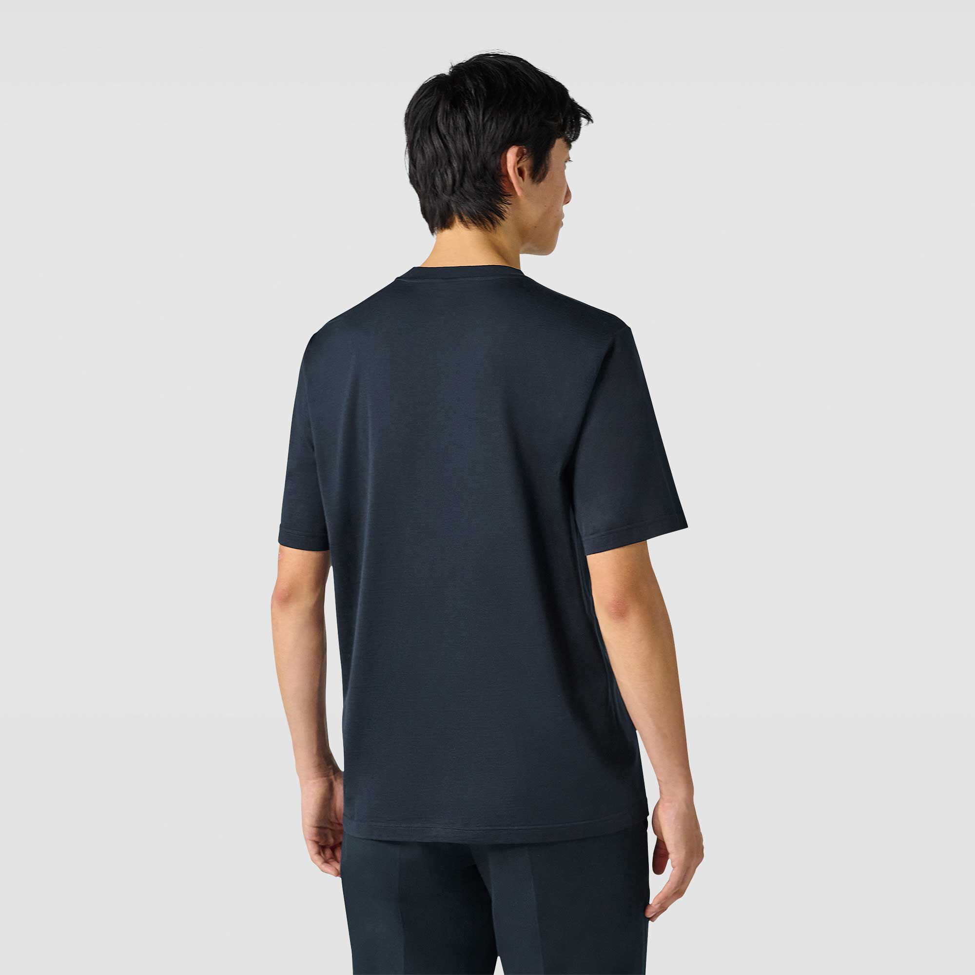 T-Shirt Scritto Avec Effet Suede