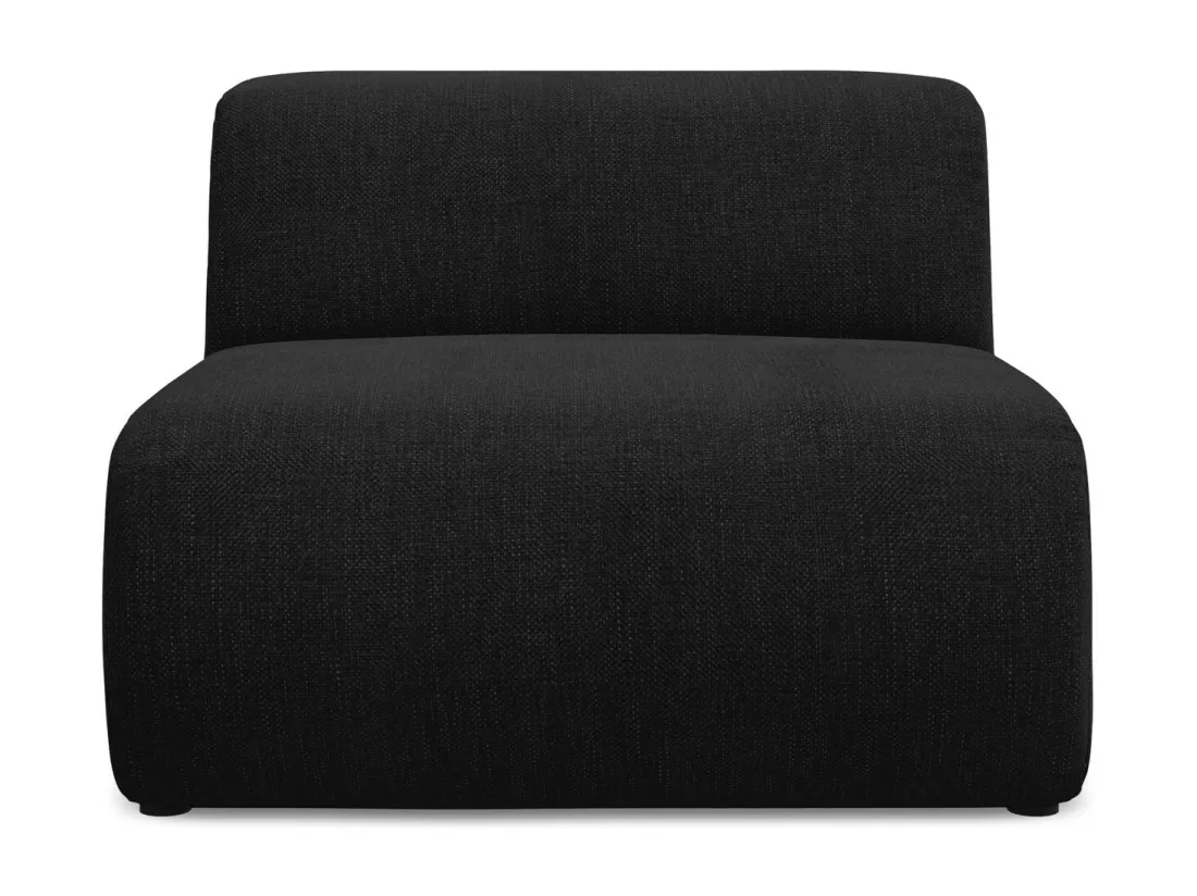 Fauteuil pour canapé modulable en tissu chenille - noir - EKAHI