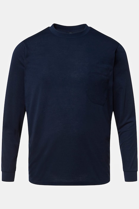 Langarmshirt, QuickDry, Rundhals, Brusttasche