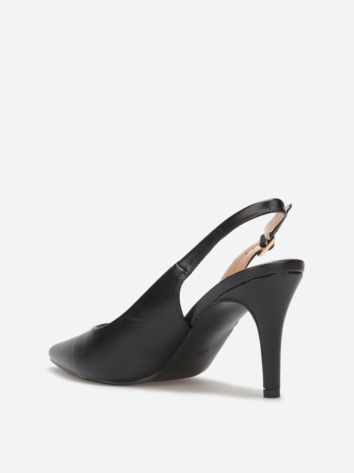 Escarpins slingback à bout pointu- Noir