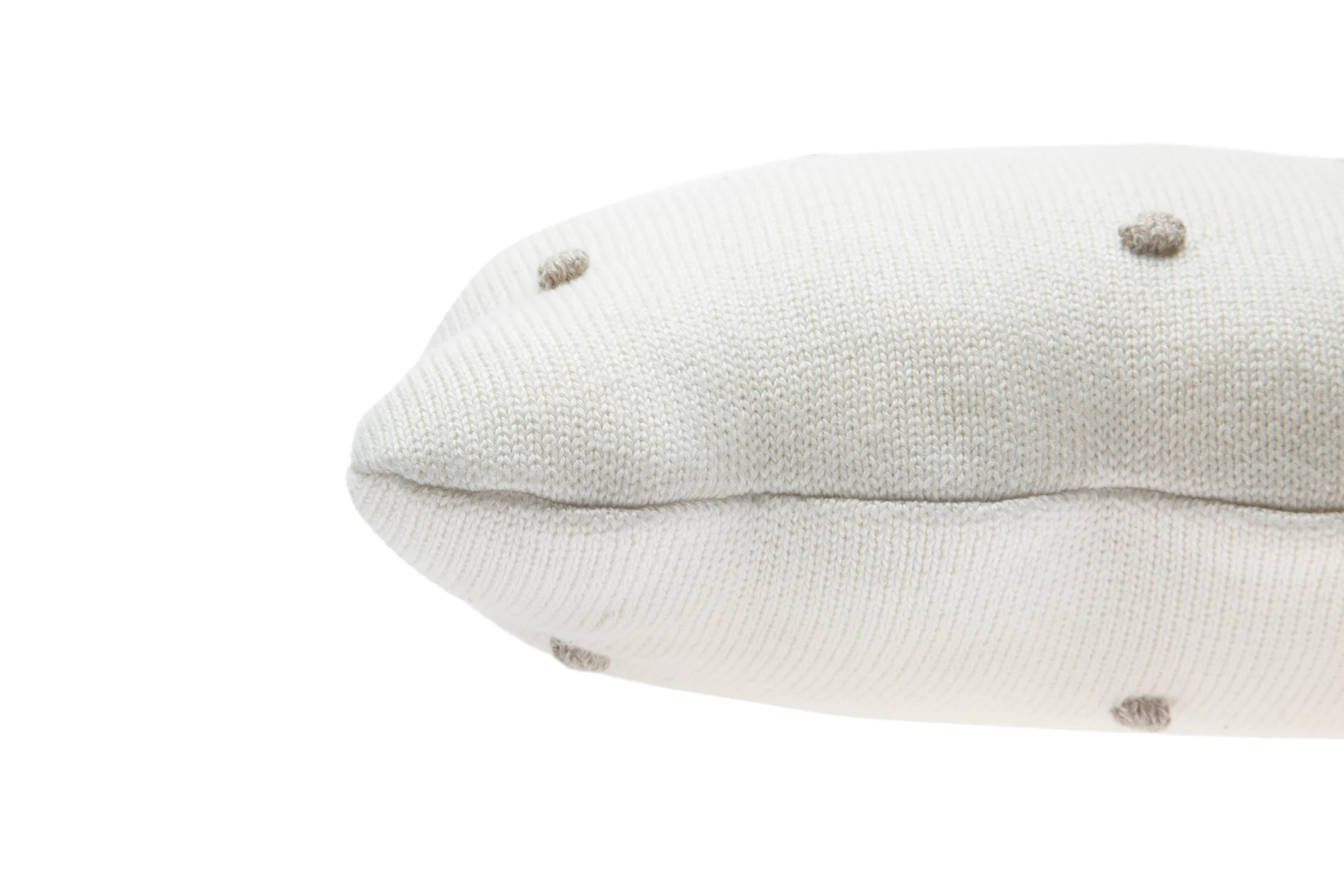 BISCUIT - Coussin en tricot en coton | Beige