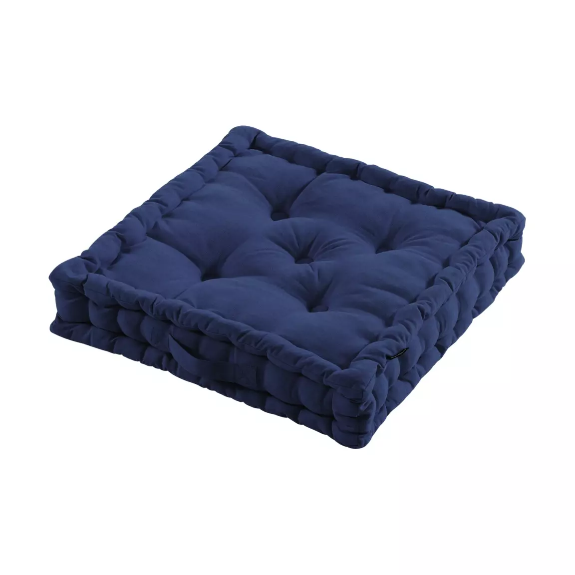 Coussin de sol coton (50 x 50 cm) Pixel Bleu marine