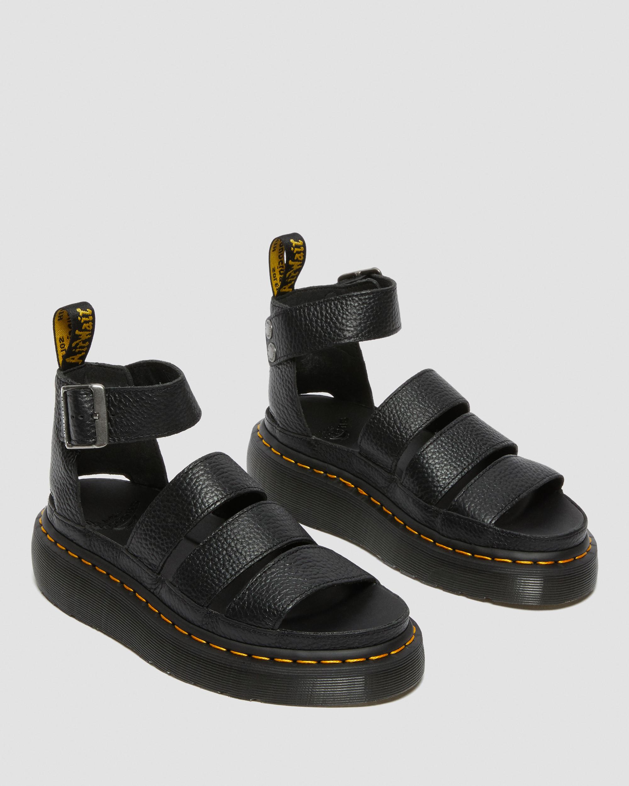 Clarissa II Quad Milled Nappa Leder Plateau Sandalen