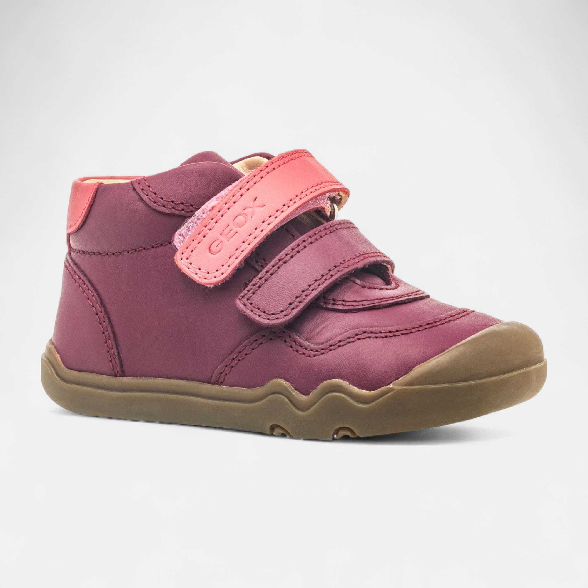 Baskets hautes Bébé fille en cuir violet