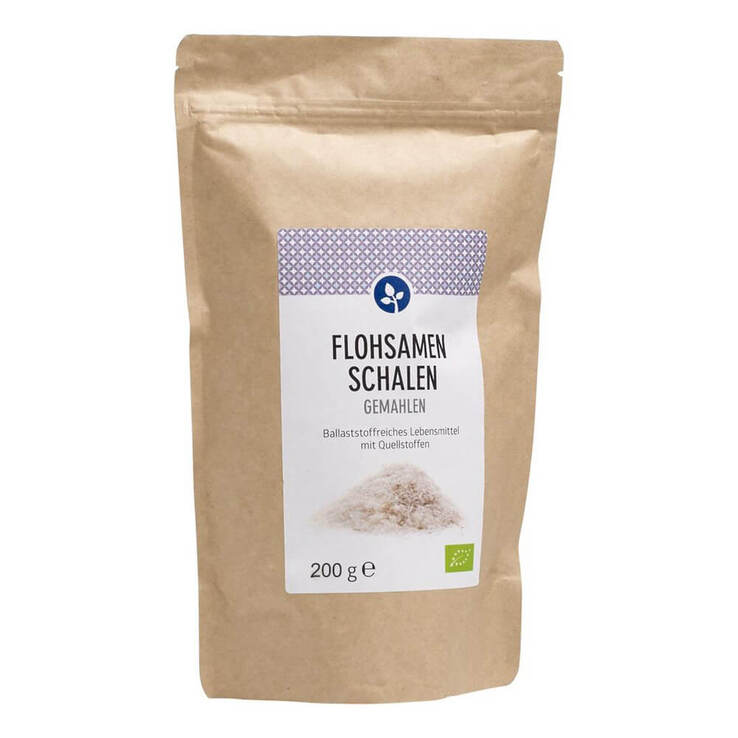 Flohsamenschalen gemahlen bio Pulver, 200 g