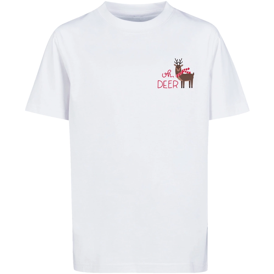 F4NT4STIC T-Shirt Christmas Deer weiß