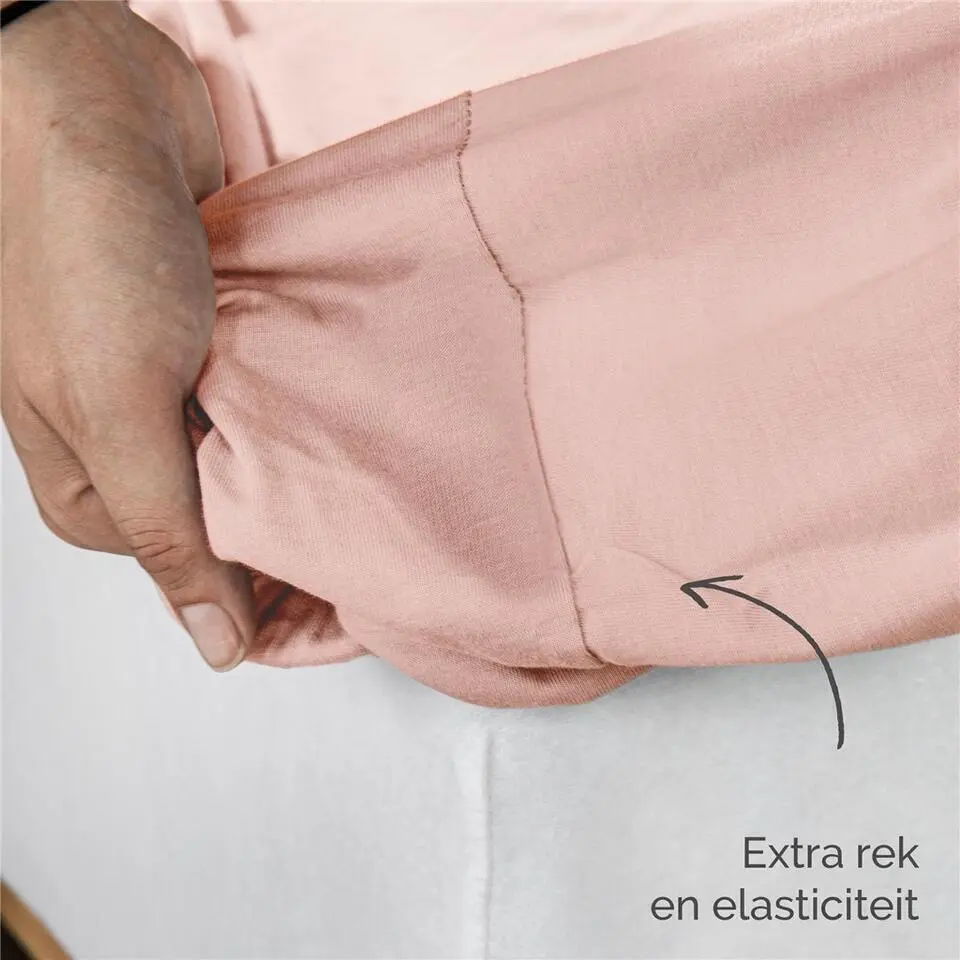 Byrklund - Hoeslaken Jersey - 180x200 cm - Oud Roze