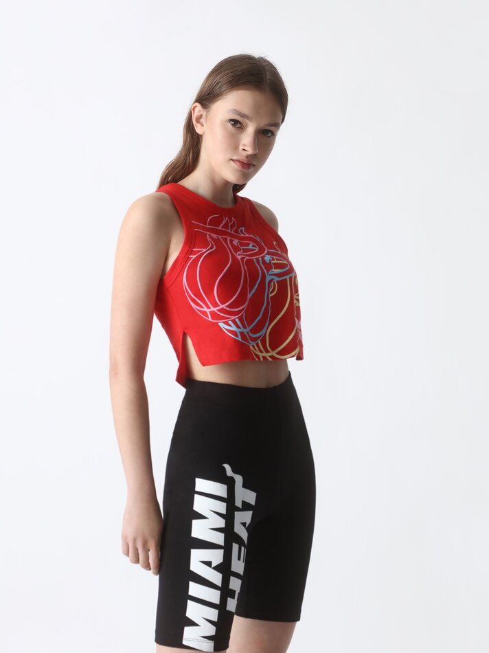 Calça legging de ciclismo Miami Heat NBA - Preta