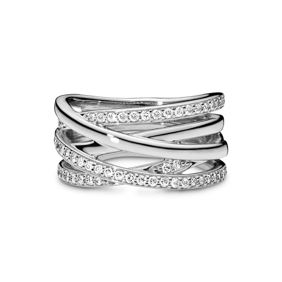 Pandora Timeless Sparkling & Polished Lines Ring