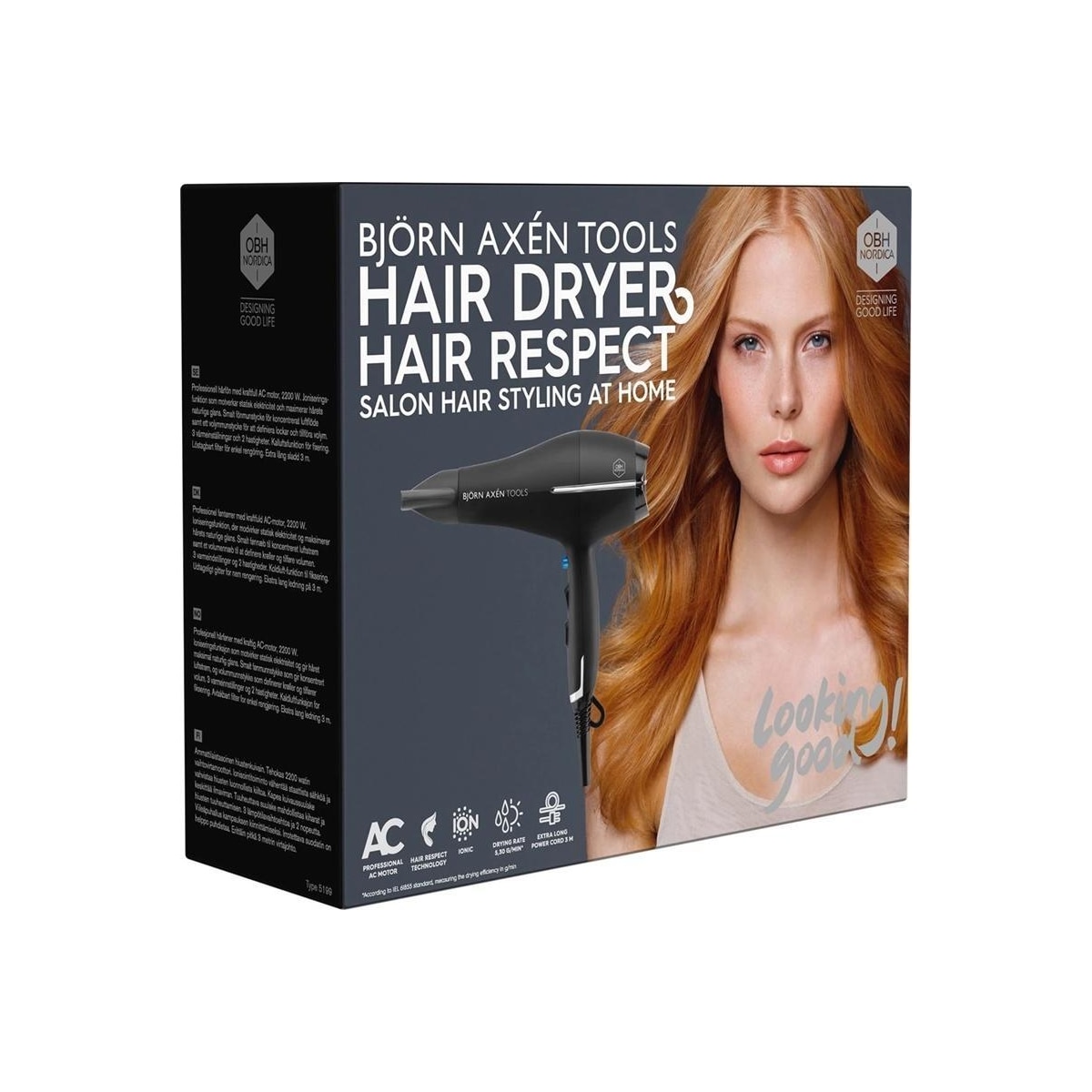 OBH Nordica Björn Axén Hårtørker Hair Respect