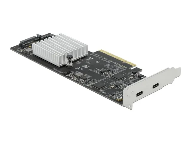 Delock PCI Express x8 Karte zu 2 x extern SuperSpeed USB 20 Gbps (USB 3.2 Gen 2x2) USB Type-C™ Buchse