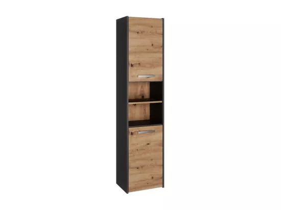 PISA - Armoire de salle de bains style moderne -170x40x30cm - Meuble colonne de rangement SDB