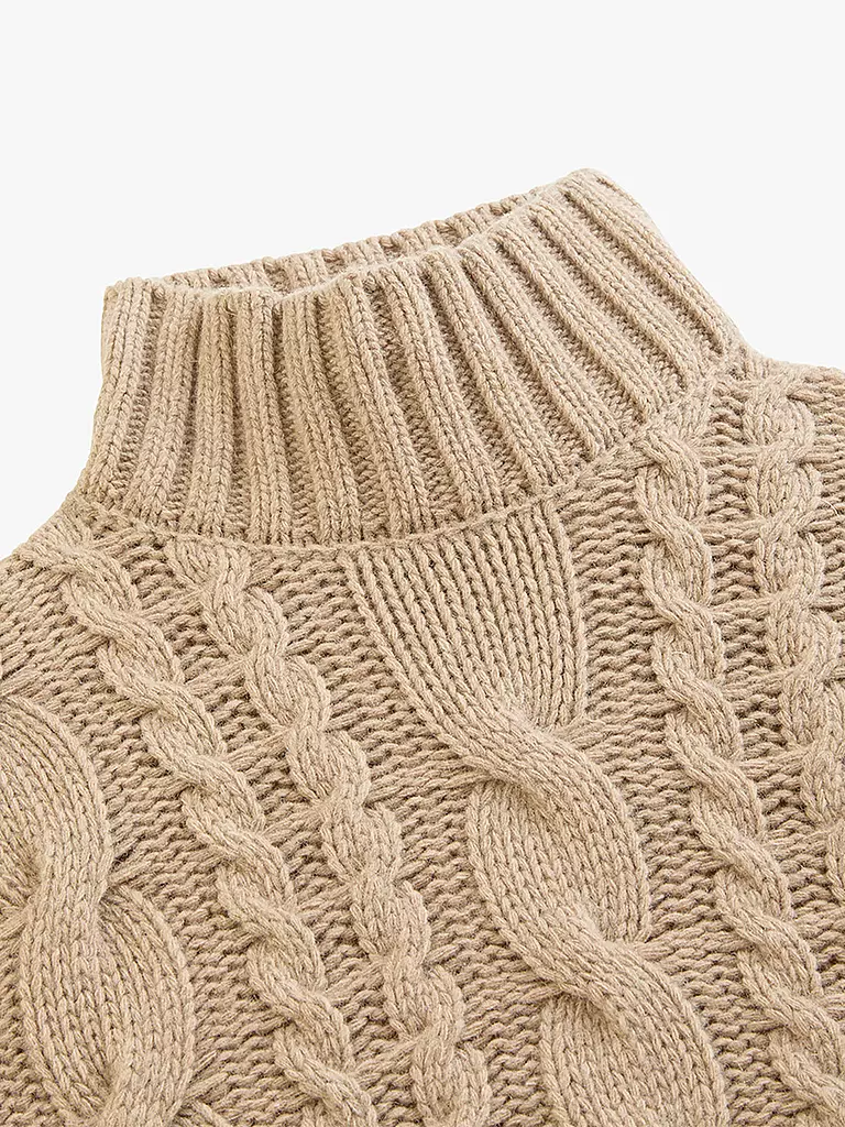 PROFUOMO Rollkragenpullover braun