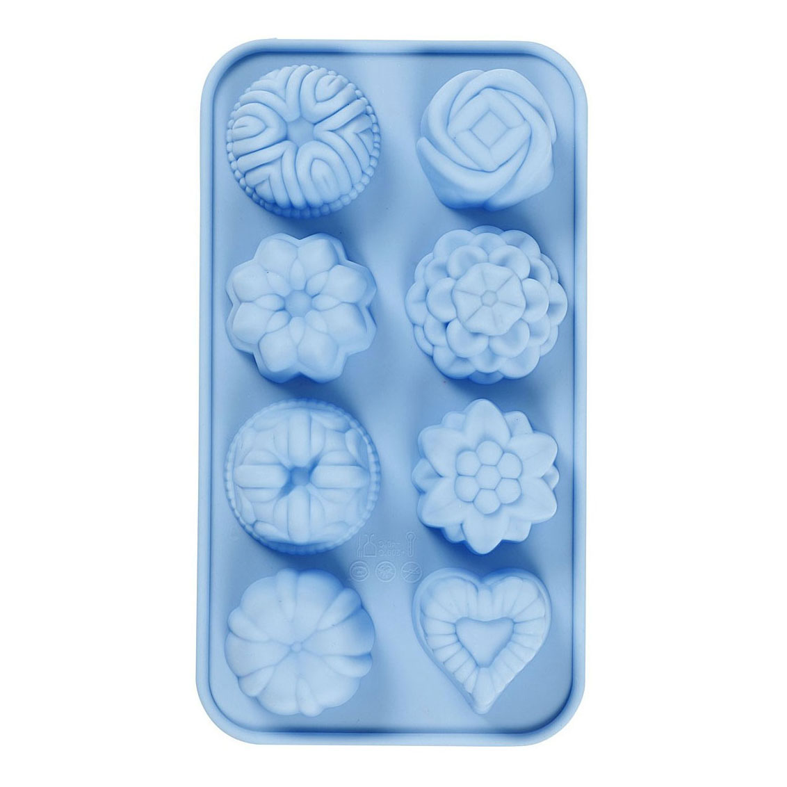 Siliconen Gietmal Cakejes Blauw