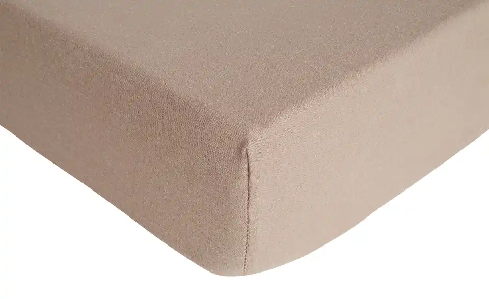 Flanell Spannbetttuch 150 cm Taupe