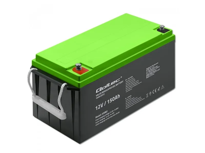 Qoltec - UPS-batteri - 12 V, 41,8 kg - gele - 150 Ah