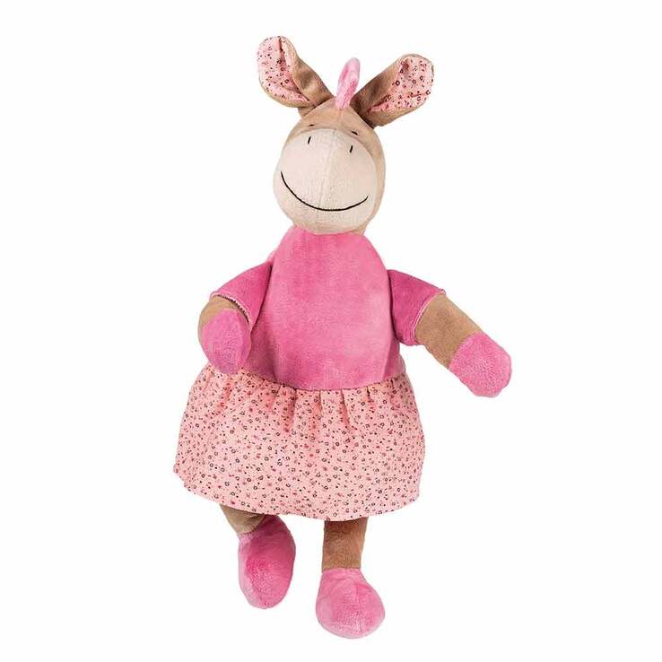 Velour-Pferd Diva rosa 0,8 l Wärmflasche mit Bezug, 1 St
