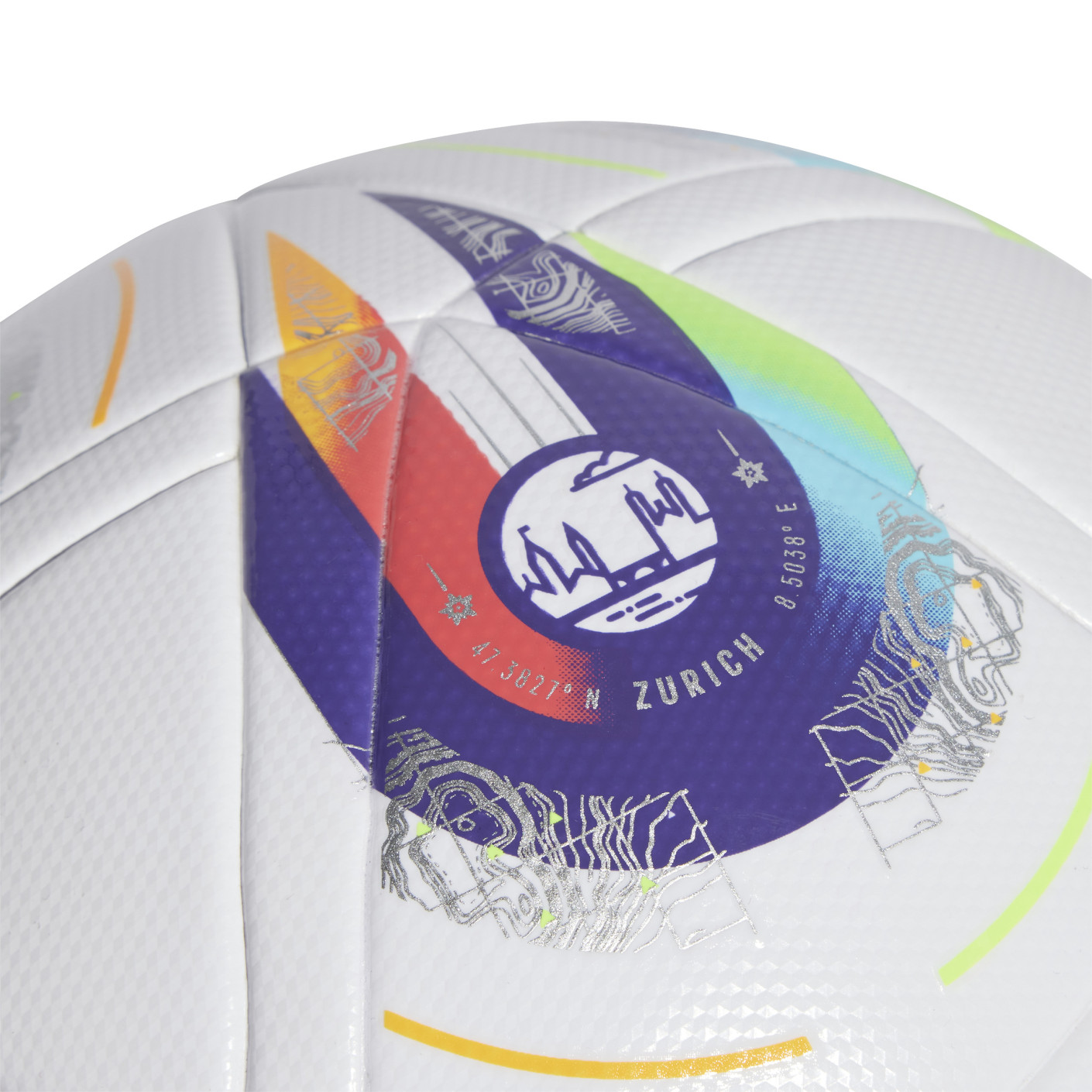 Adidas Women's EURO25 League Voetbal Maat 5 Wit Paars Geel