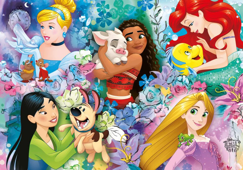 Disney Princess Puslespil - Super Color - 60 Brikker - Clementoni