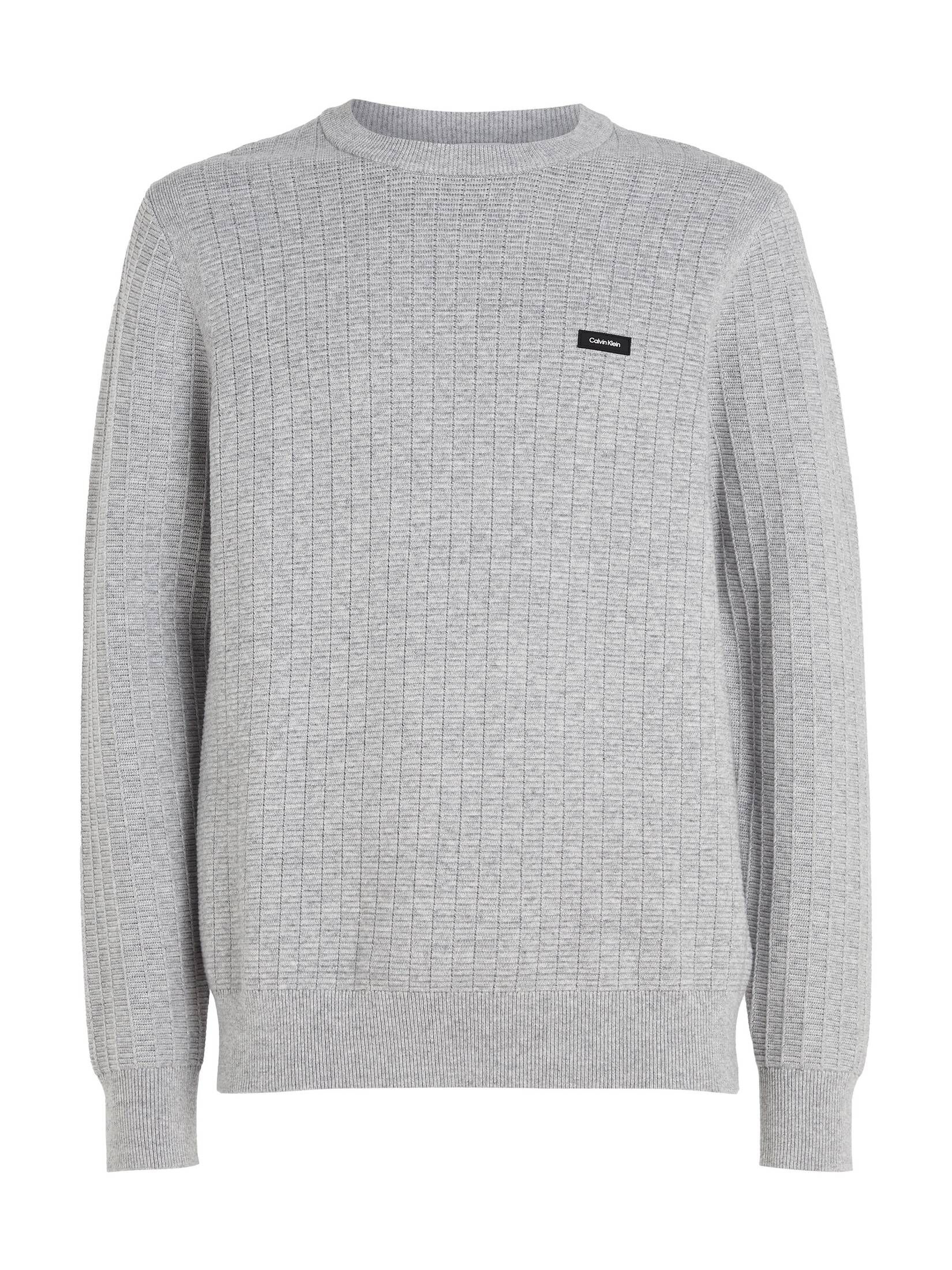 CALVIN KLEIN| Herren Strickpullover STRUCTURE mit Baumwolle