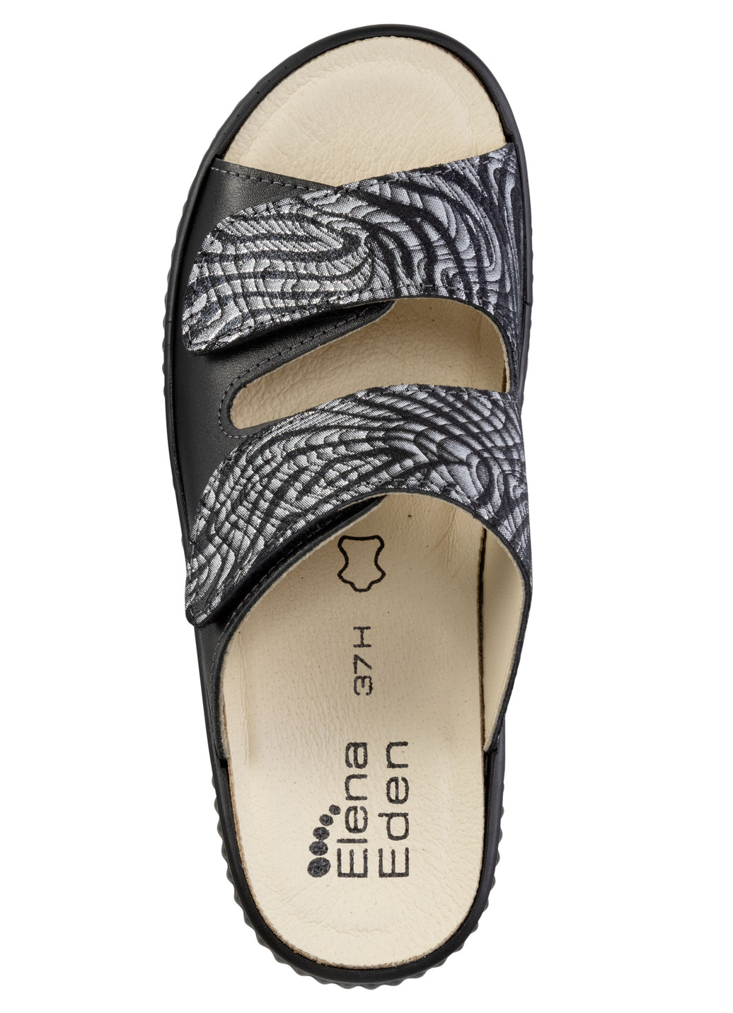 ELENA EDEN Pantolette mit teilweise schimmerndem Zebra-Druck