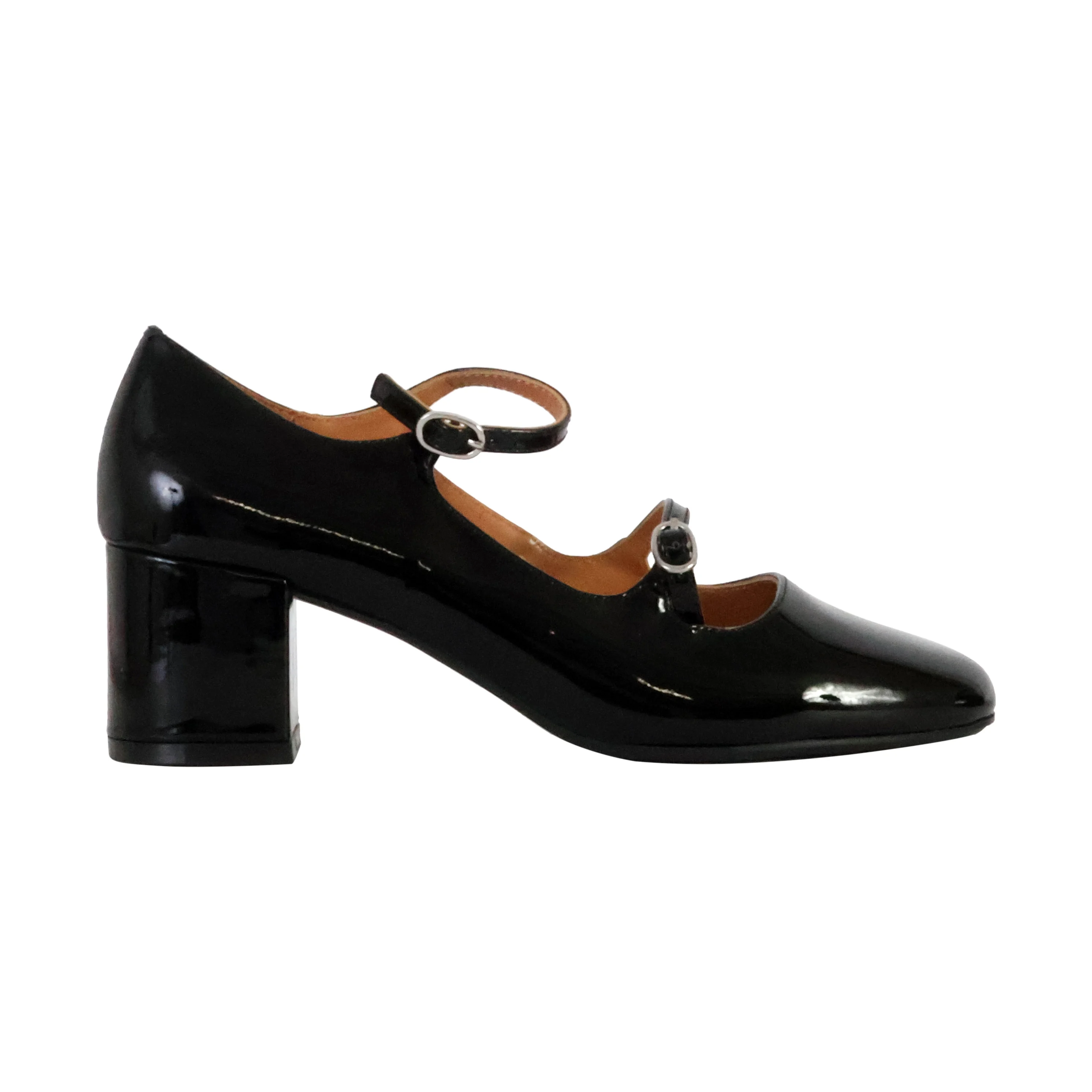 Ballerines à talon cuirpivoine | Noir
