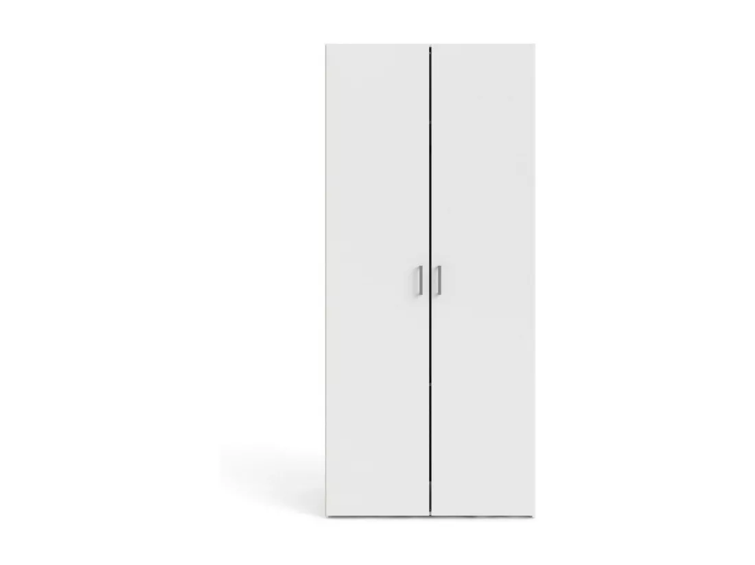 Garde-robe 2 portes Dsec, Meubles de chambre, Penderie de plain-pied, Placard à vêtements, 78x50 h175 cm, Blanc