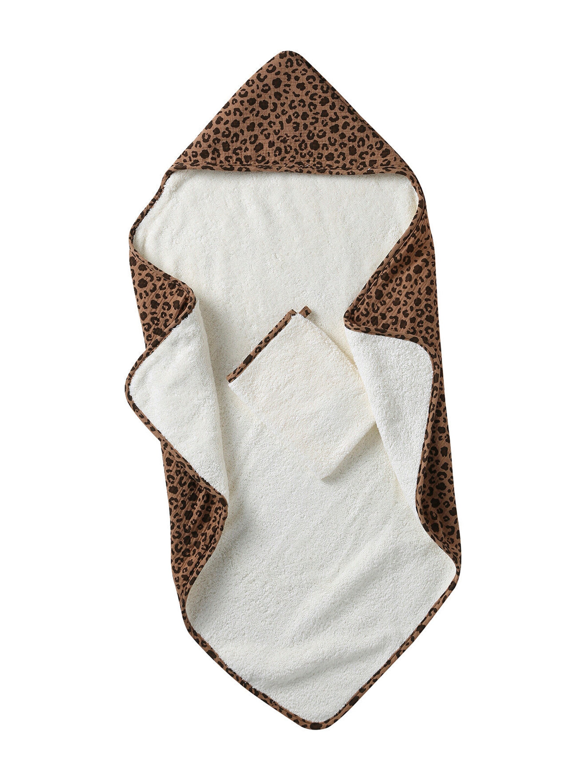 Envie de Fraise Bio-Kollektion: Baby Geschenkset aus Badecape & Waschhandschuh wollweiß