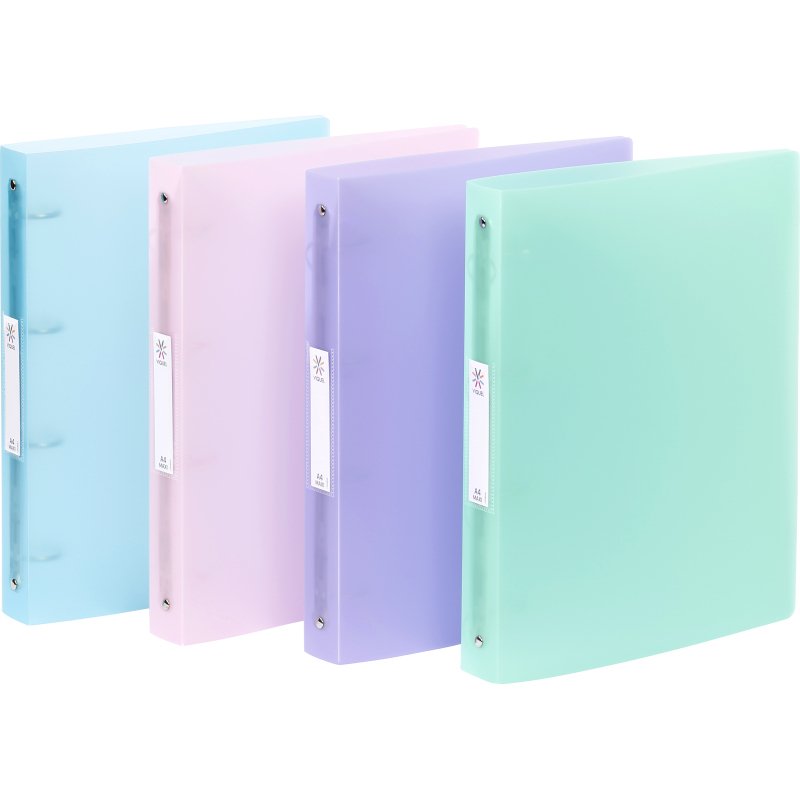Classeur souple A4 MAXI - 4 anneaux - Dos 4 cm - polypropylène - PROPYSOFT VIQUEL  Coloris assortis