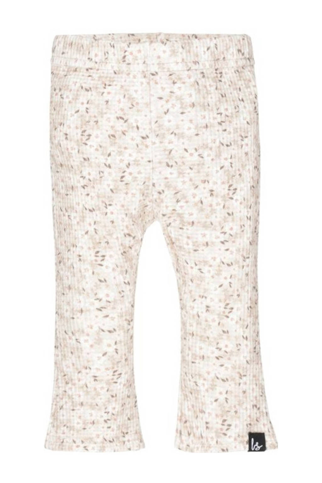 Babystyling gebloemde flared broek roze