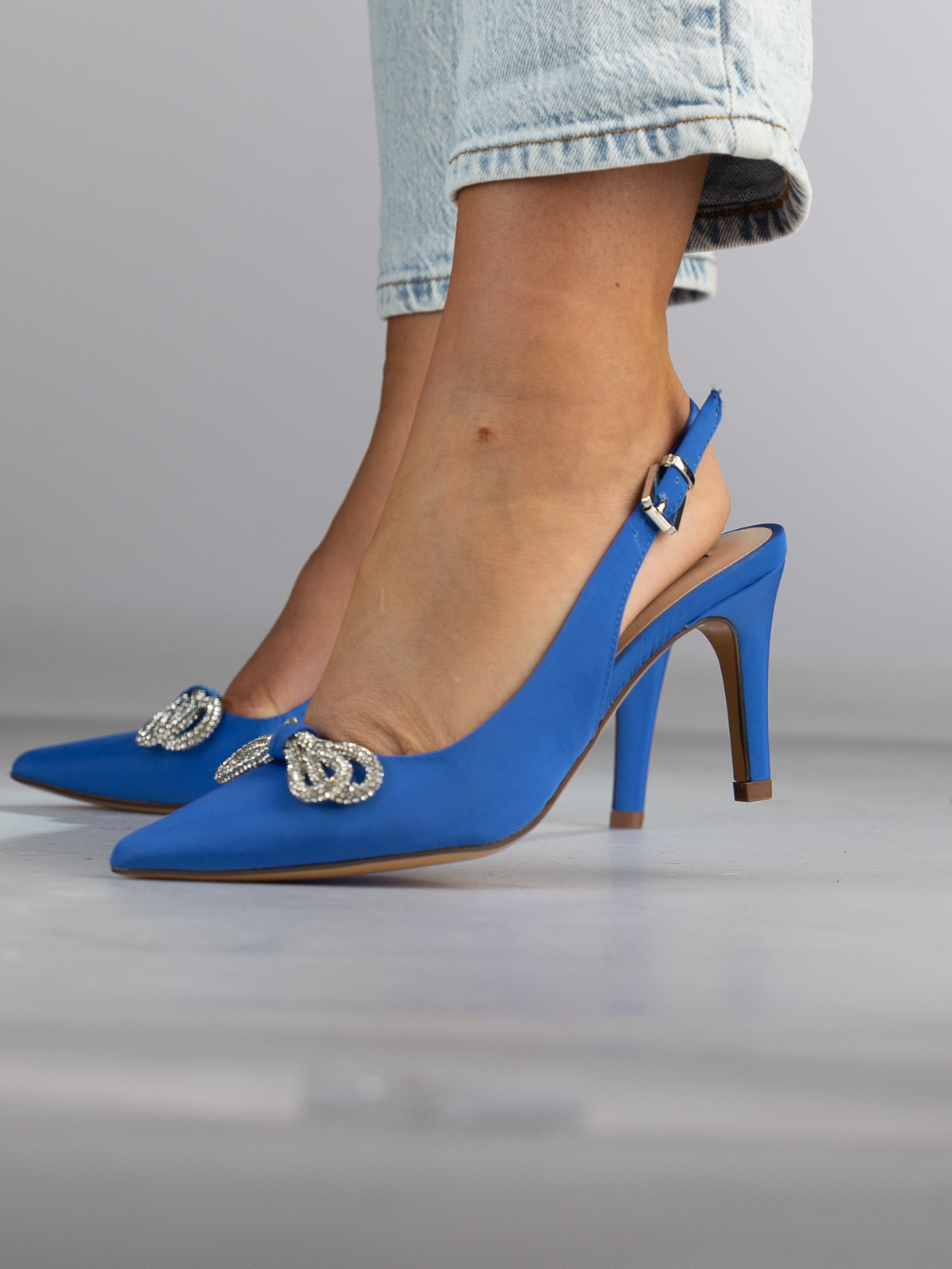 Dester Satin Turquoise Pumps - Trapes Sko