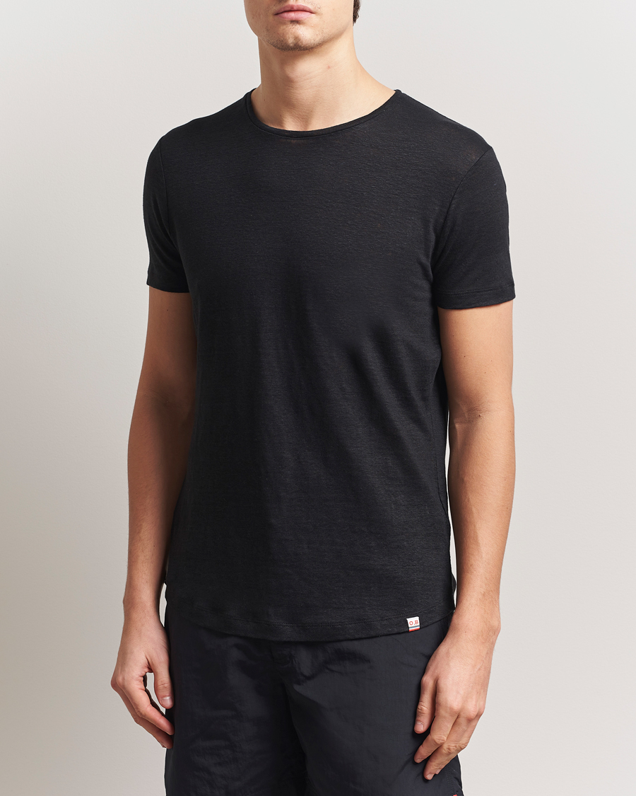 Orlebar Brown Linen T-Shirt Black