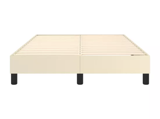 Sommier tapissier Crème 120x200 cm Similicuir